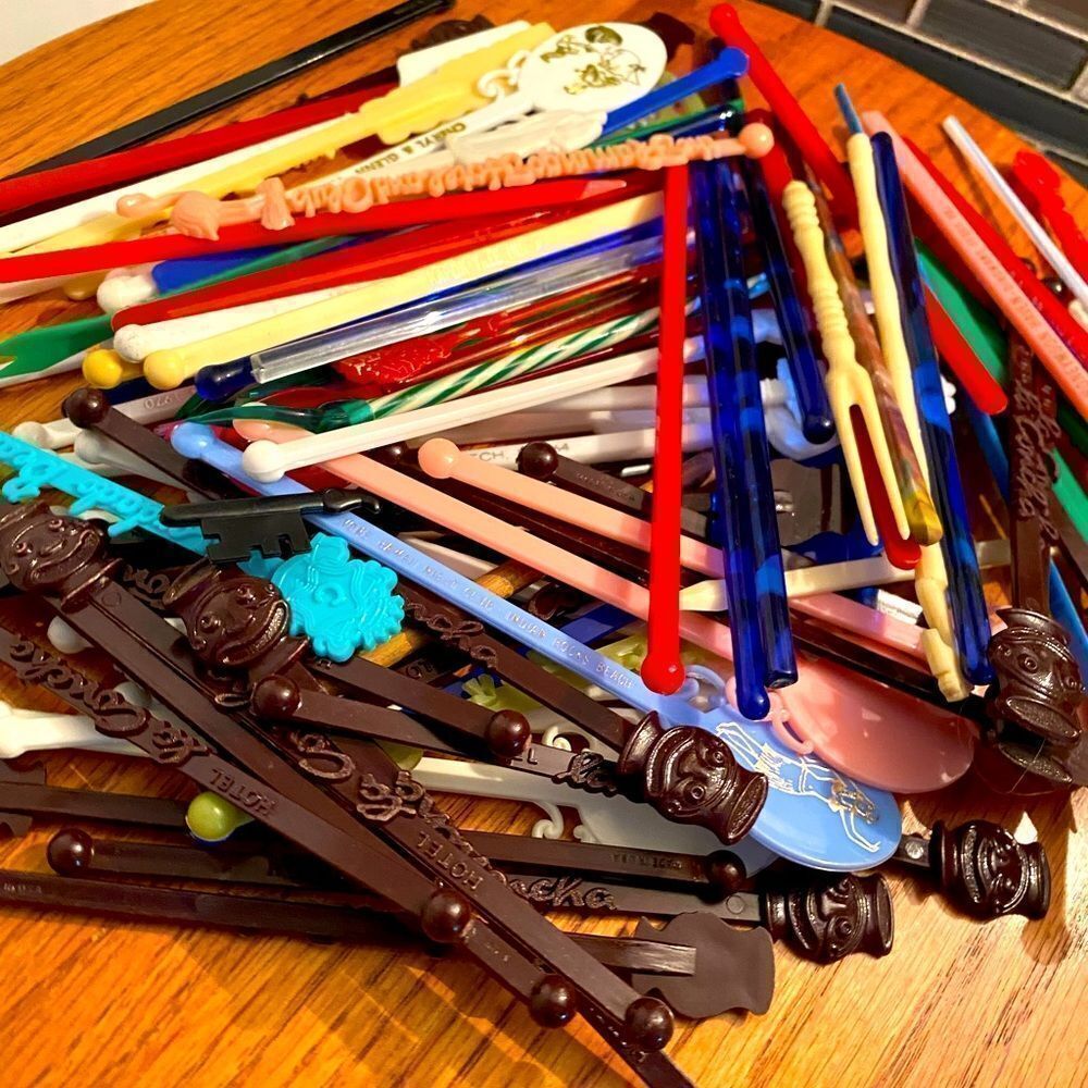 Stir sticks vintage,mcm lot assorted for bar drinks , ice tea, party…holiday